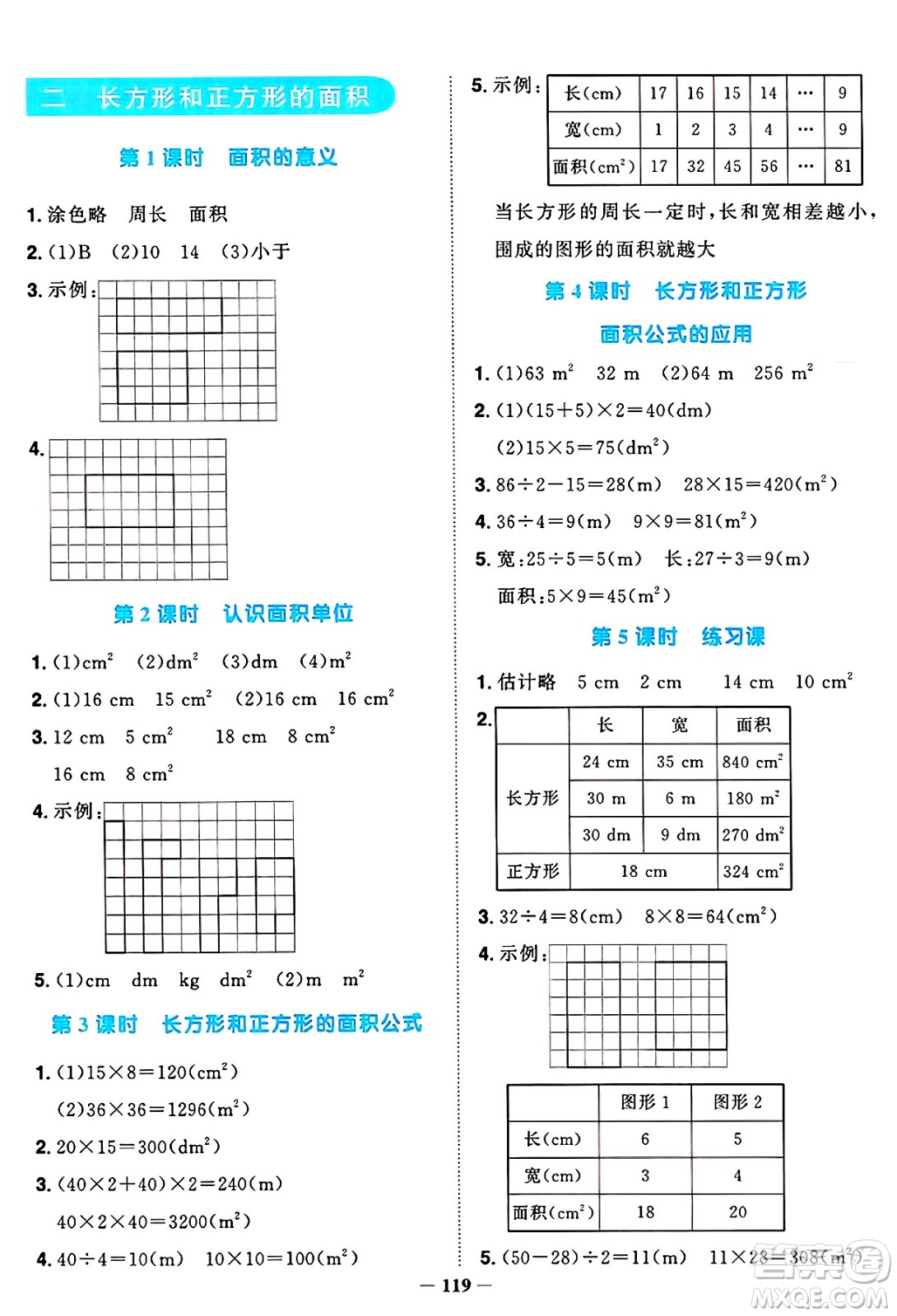 江西教育出版社2025年春陽光同學(xué)課時優(yōu)化作業(yè)三年級數(shù)學(xué)下冊西師版答案
