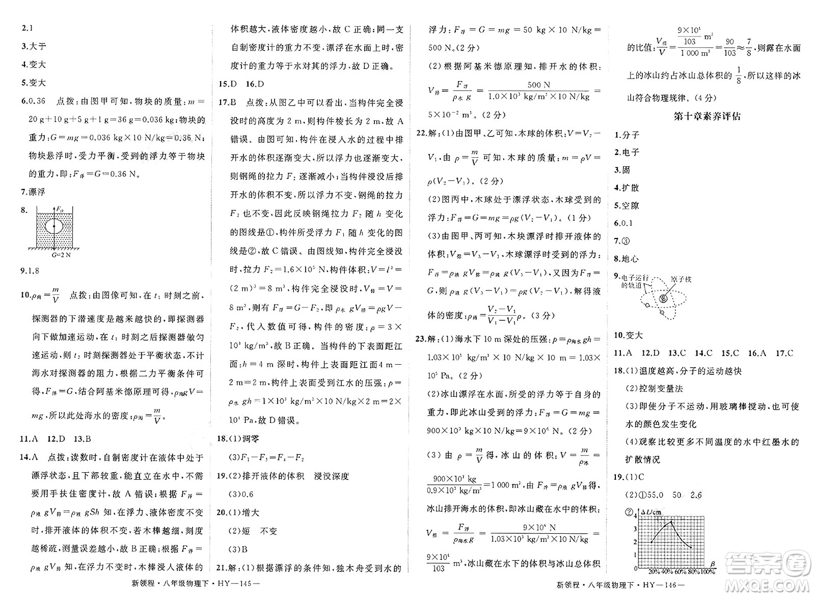 延邊大學(xué)出版社2025年春優(yōu)翼新領(lǐng)程八年級物理下冊滬粵版答案