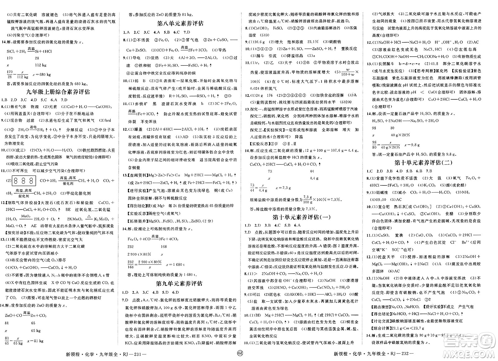 延邊大學(xué)出版社2025年春優(yōu)翼新領(lǐng)程九年級(jí)化學(xué)下冊(cè)人教版貴州專版答案