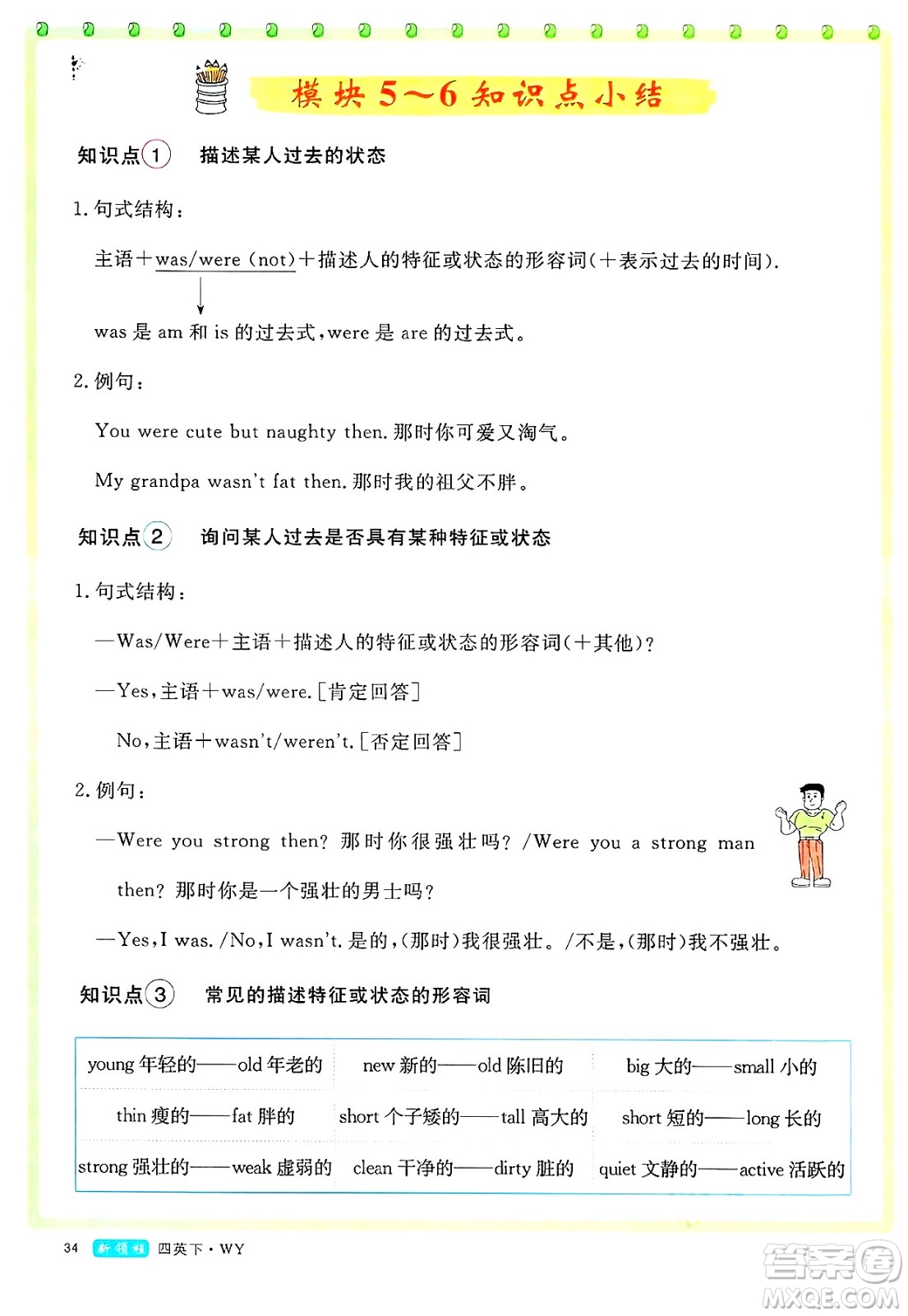 合肥工業(yè)大學(xué)出版社2025年春優(yōu)翼新領(lǐng)程四年級(jí)英語下冊(cè)外研版答案