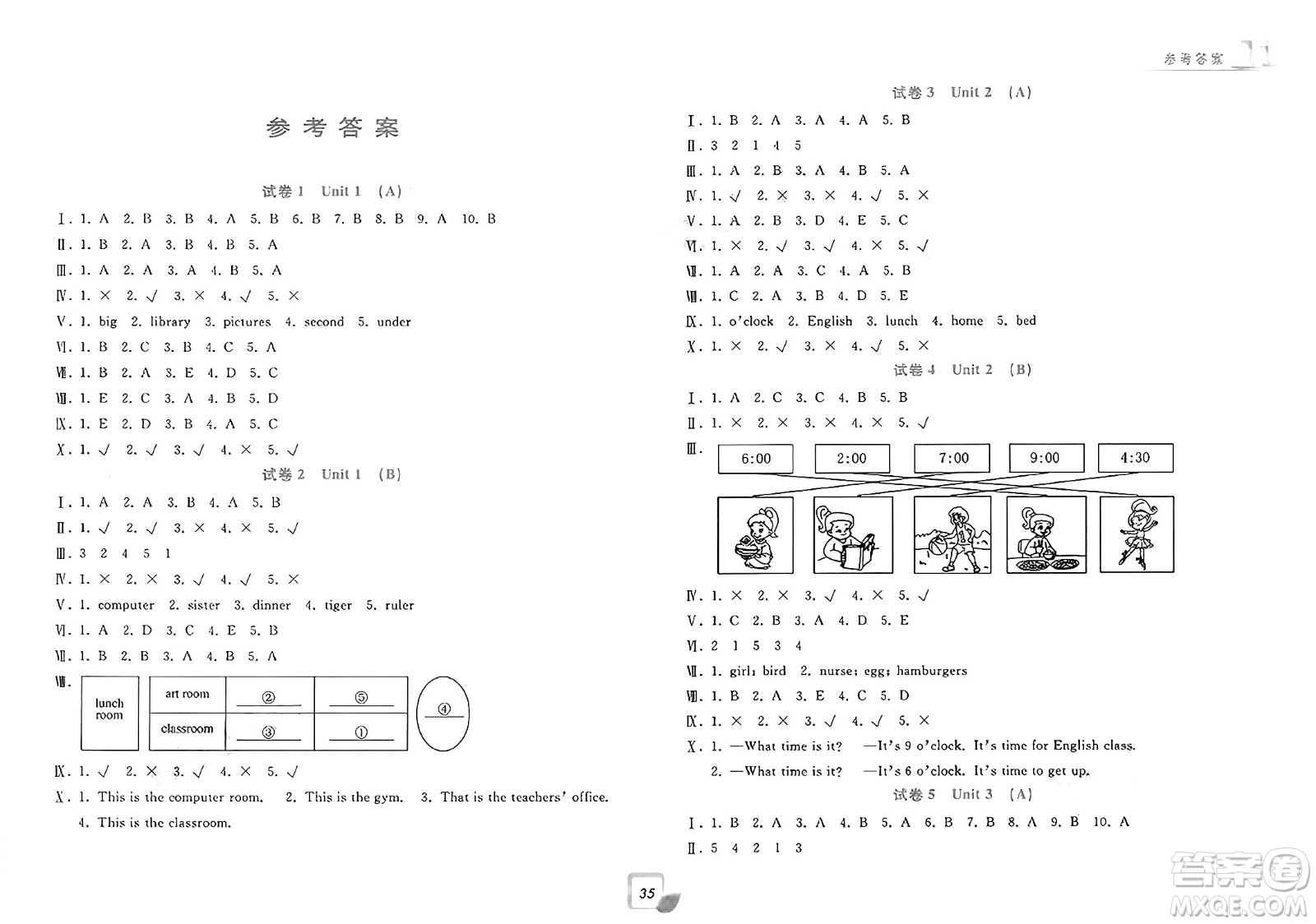 浙江工商大學(xué)出版社2025年春學(xué)力測(cè)評(píng)小學(xué)生單元測(cè)試卷四年級(jí)英語(yǔ)下冊(cè)通用版答案