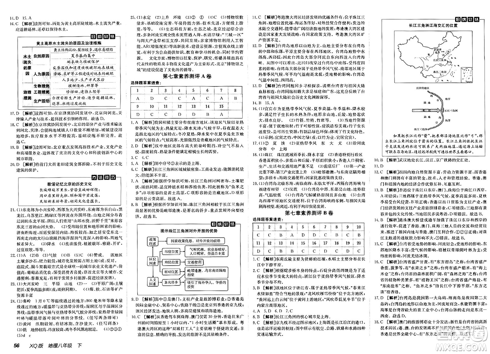 新疆青少年出版社2025年春神龍教育非常海淀單元測試AB卷八年級地理下冊商務(wù)星球版答案