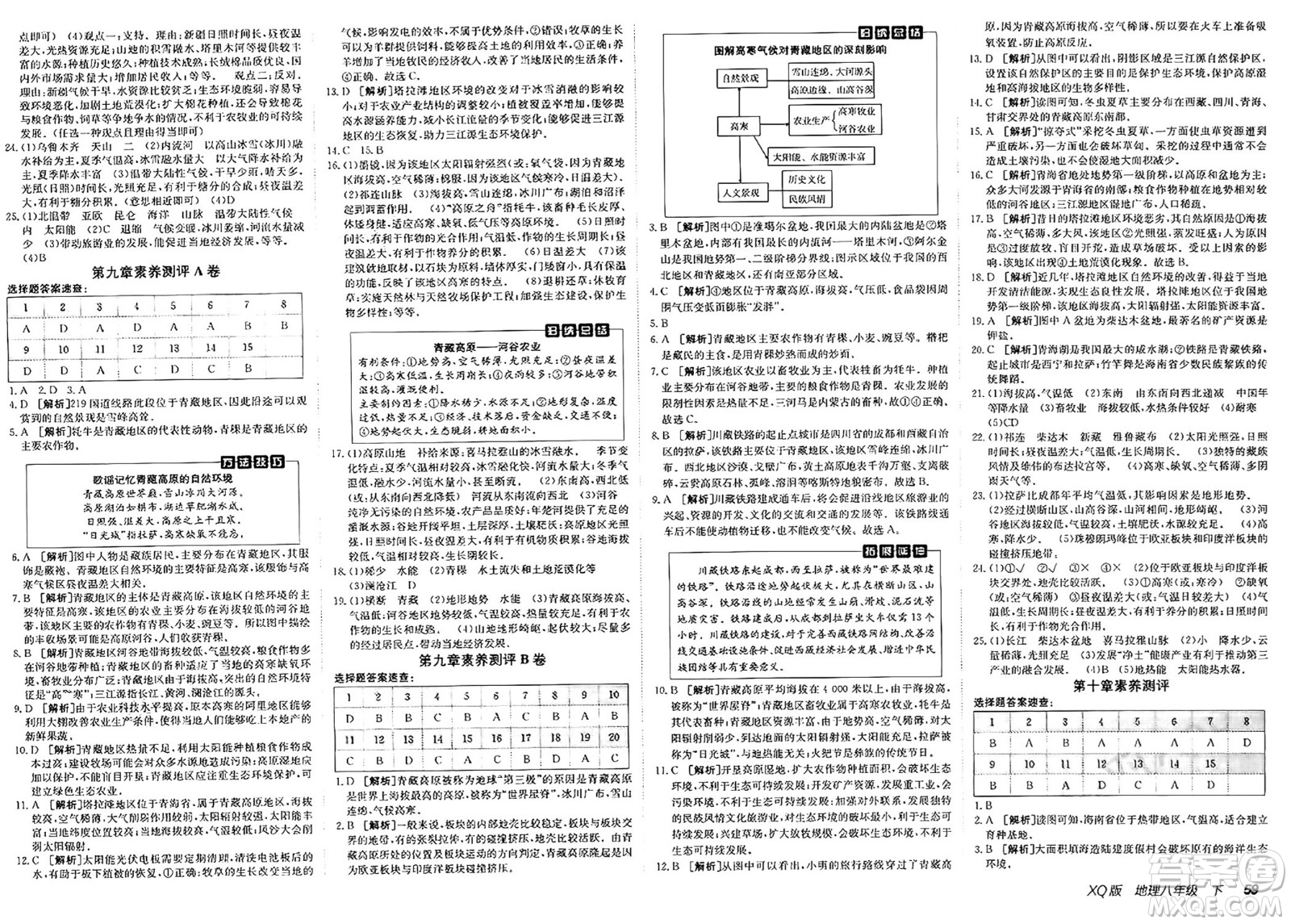 新疆青少年出版社2025年春神龍教育非常海淀單元測試AB卷八年級地理下冊商務(wù)星球版答案