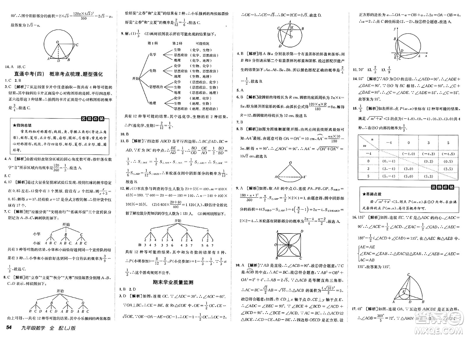 新疆青少年出版社2025年春神龍教育非常海淀單元測(cè)試AB卷九年級(jí)數(shù)學(xué)下冊(cè)魯教版答案