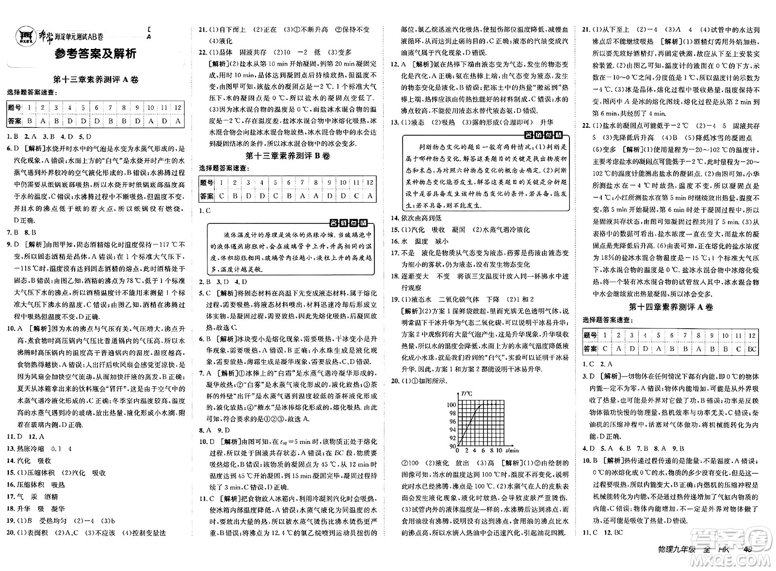 新疆青少年出版社2025年春神龍教育非常海淀單元測試AB卷九年級物理下冊滬科版答案