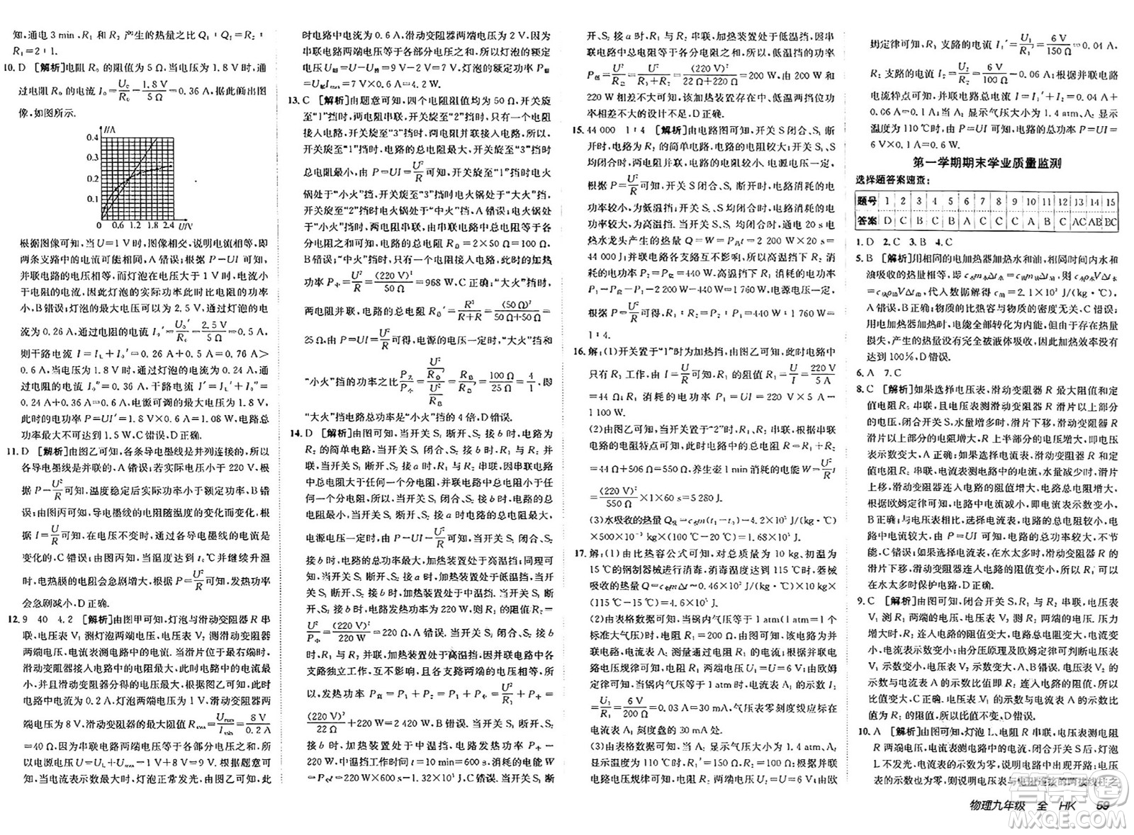 新疆青少年出版社2025年春神龍教育非常海淀單元測試AB卷九年級物理下冊滬科版答案