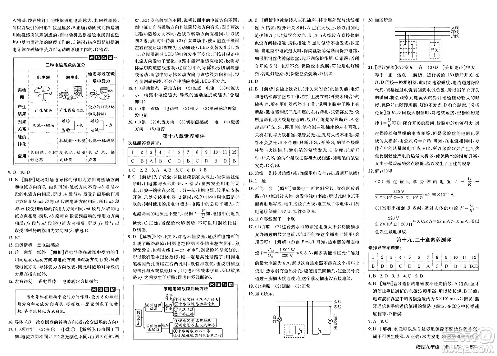 新疆青少年出版社2025年春神龍教育非常海淀單元測試AB卷九年級物理下冊滬粵版答案
