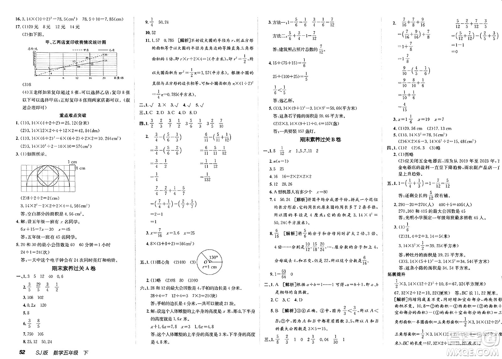 新疆青少年出版社2025年春神龍教育非常海淀單元測試AB卷五年級數(shù)學(xué)下冊蘇教版答案