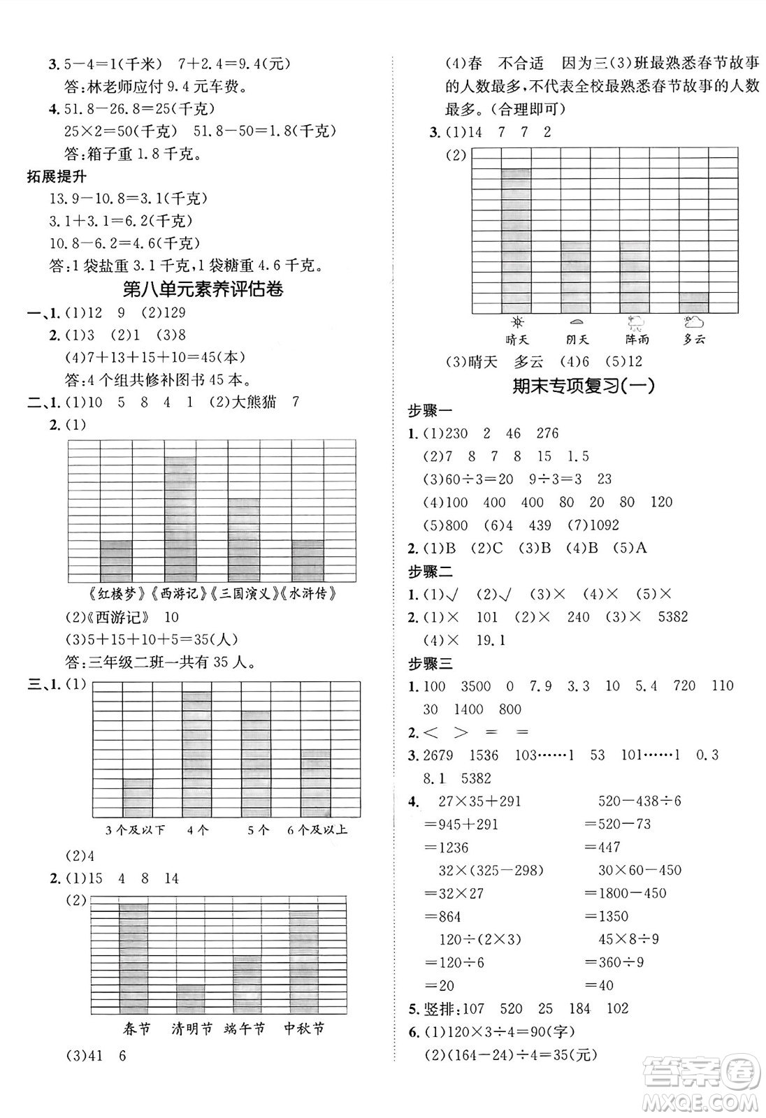 新疆青少年出版社2025年春神龍教育非常海淀單元測(cè)試AB卷三年級(jí)數(shù)學(xué)下冊(cè)青島版答案