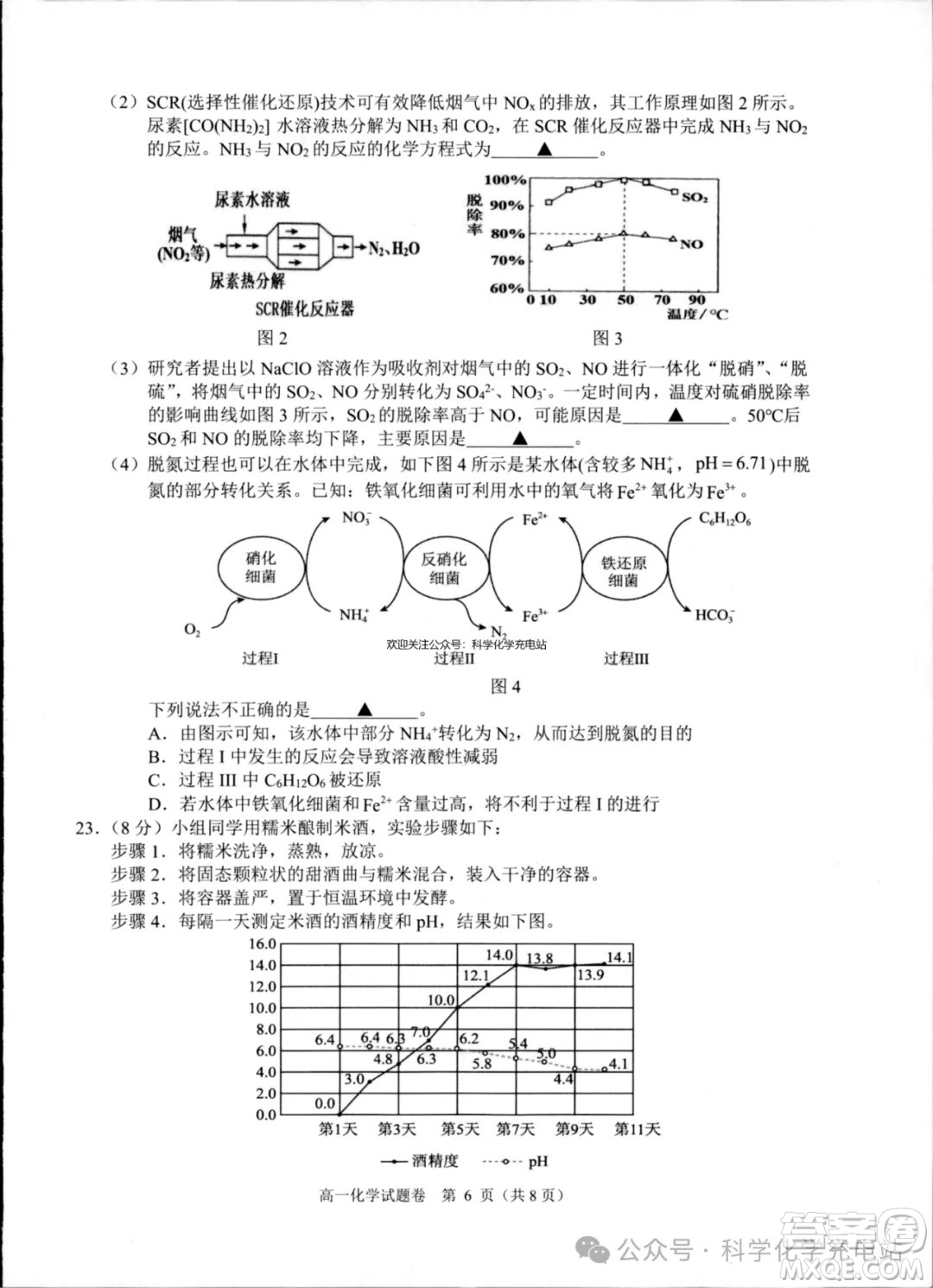 2025年杭州部分學校下學期期末考試高一化學試卷答案