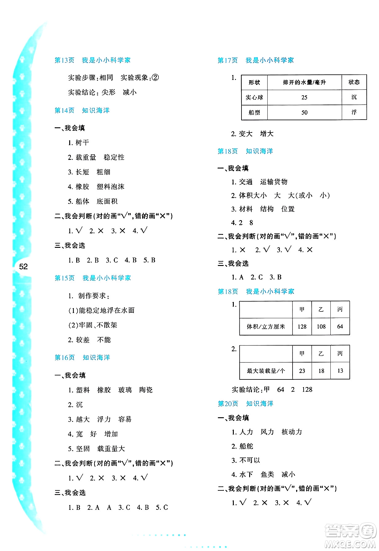 陜西人民教育出版社2025年陜教出品暑假作業(yè)與生活五年級(jí)科學(xué)全冊(cè)K版答案