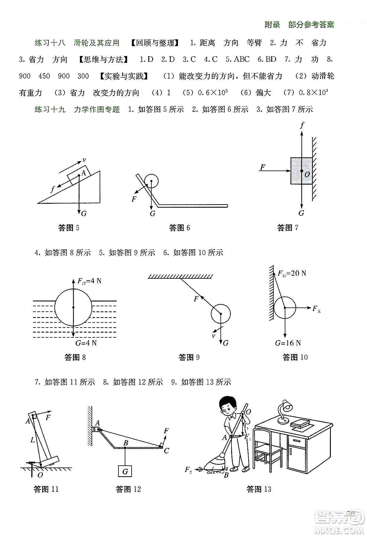 廣西教育出版社2025年新課程暑假作業(yè)八年級(jí)物理全冊通用版答案