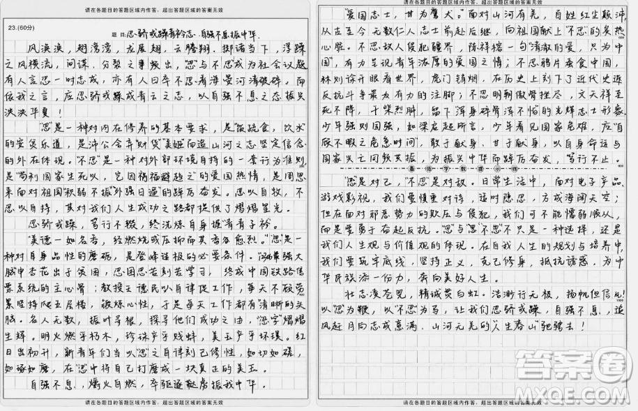 你對忍與不忍有怎樣的思考材料作文800字